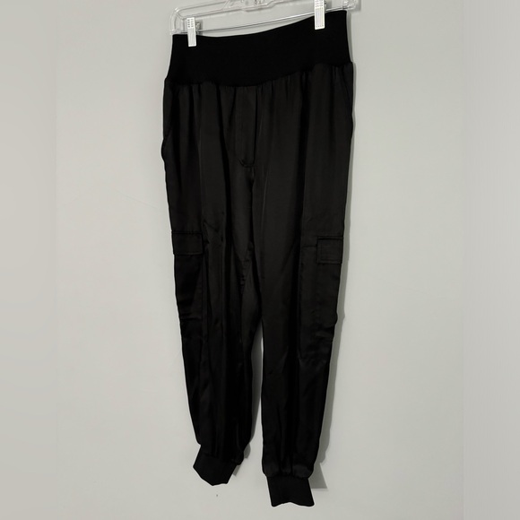 Cinq a’ Sept 5 a 7 black satin jogger pant - Picture 5 of 6